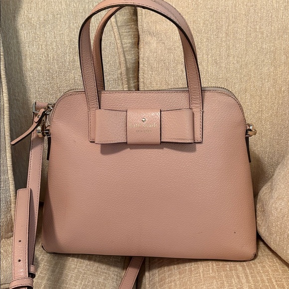 Kate Spade Blush Satchel with Bow Accent - Picture 8 of 10